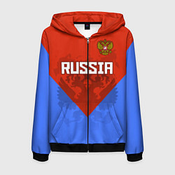 Мужская толстовка на молнии Russia Red & Blue