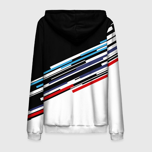 Мужская толстовка на молнии BMW BRAND COLOR БМВ / 3D-Белый – фото 2