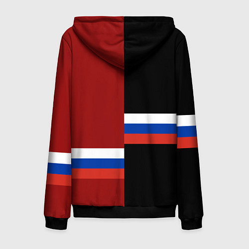 Мужская толстовка на молнии Crimea, Russia / 3D-Черный – фото 2