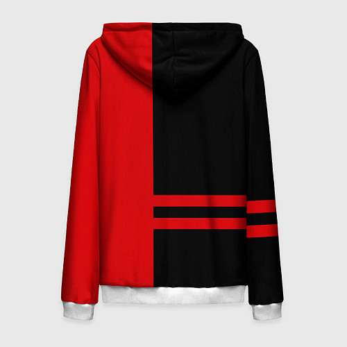 Мужская толстовка на молнии Porsche: Red Sport / 3D-Белый – фото 2