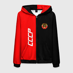 Толстовка 3D на молнии мужская СССР: Red Collection, цвет: 3D-черный