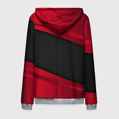 Мужская толстовка на молнии Volkswagen: Red Sport / 3D-Меланж – фото 2