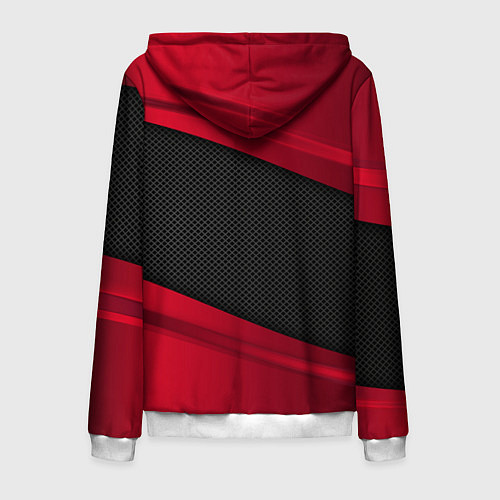Мужская толстовка на молнии Mazda: Red Sport / 3D-Белый – фото 2