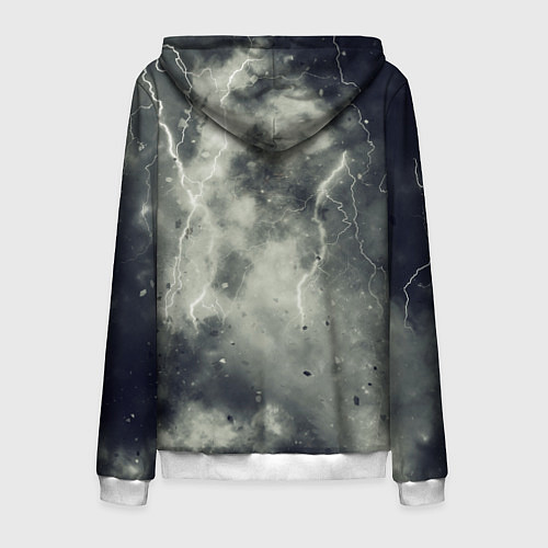 Мужская толстовка на молнии Wolksvagen Storm / 3D-Белый – фото 2