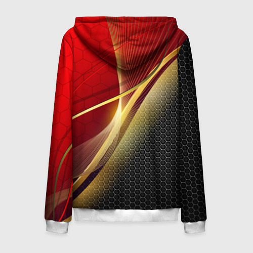 Мужская толстовка на молнии RUSSIA SPORT: Gold Collection / 3D-Белый – фото 2