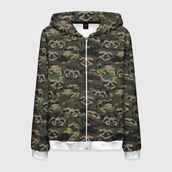 Толстовка 3D на молнии мужская Лига лени, цвет: 3D-белый