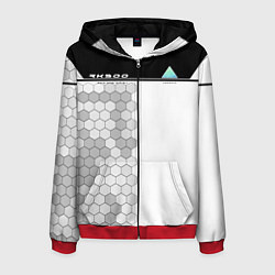 Толстовка 3D на молнии мужская Detroit: RK900, цвет: 3D-красный