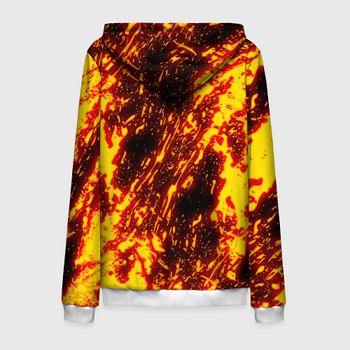 Мужская толстовка на молнии Cyberpunk 2077: FIRE SAMURAI / 3D-Белый – фото 2