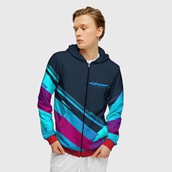 Толстовка 3D на молнии мужская Cyberpunk 2077, цвет: 3D-красный — фото 2