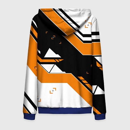 Мужская толстовка на молнии CS:GO Asiimov Inverted / 3D-Синий – фото 2