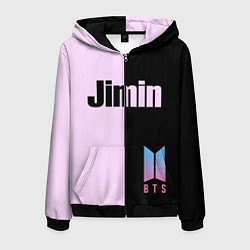 Толстовка 3D на молнии мужская BTS Jimin, цвет: 3D-черный