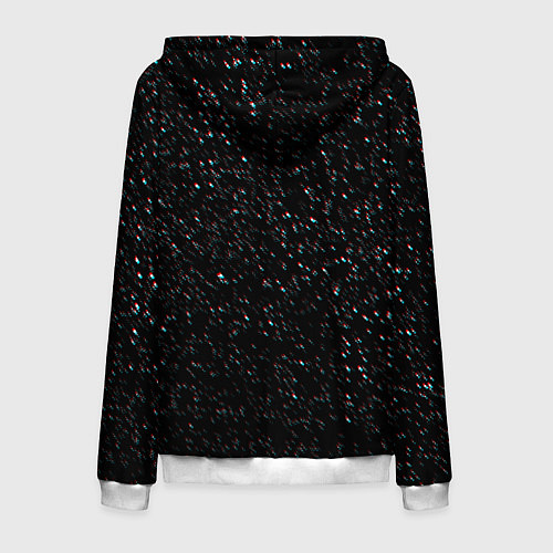 Мужская толстовка на молнии NASA: Space Glitch / 3D-Белый – фото 2