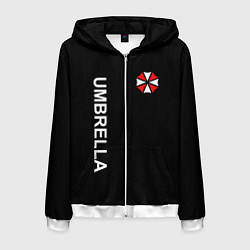Толстовка 3D на молнии мужская UMBRELLA CORP, цвет: 3D-белый