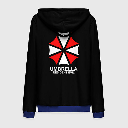 Мужская толстовка на молнии UMBRELLA CORP / 3D-Синий – фото 2