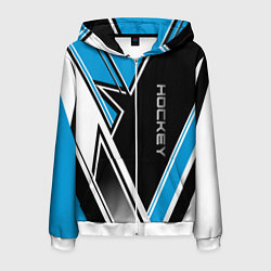 Мужская толстовка на молнии Hockey black blue white