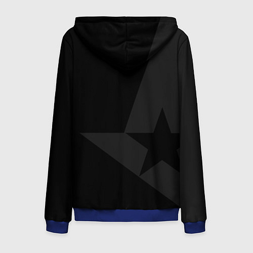 Мужская толстовка на молнии Astralis: Dark Style / 3D-Синий – фото 2
