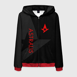 Толстовка 3D на молнии мужская Astralis: Dark Style, цвет: 3D-красный