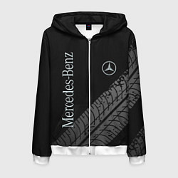 Толстовка 3D на молнии мужская Mercedes AMG: Street Style, цвет: 3D-белый