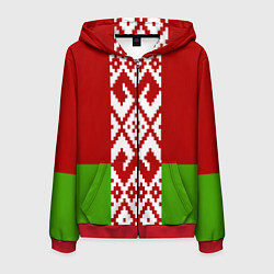 Мужская толстовка на молнии Беларусь флаг