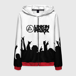 Толстовка 3D на молнии мужская LINKIN PARK, цвет: 3D-красный