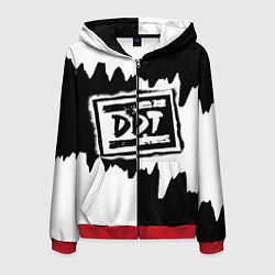 Толстовка 3D на молнии мужская ДДТ, цвет: 3D-красный