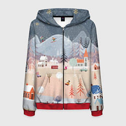 Мужская толстовка на молнии Новогодние каникулы