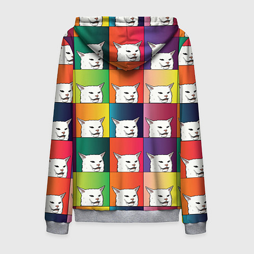 Мужская толстовка на молнии Woman Yelling at Cat / 3D-Меланж – фото 2