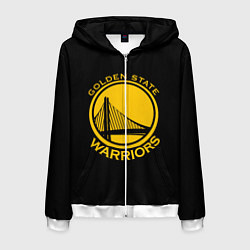 Толстовка 3D на молнии мужская GOLDEN STATE WARRIORS, цвет: 3D-белый