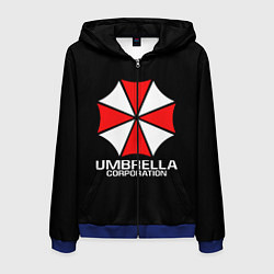 Толстовка 3D на молнии мужская UMBRELLA CORP, цвет: 3D-синий