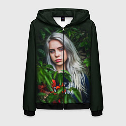 Толстовка 3D на молнии мужская BILLIE EILISH, цвет: 3D-черный