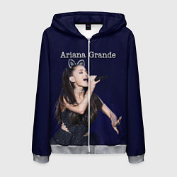Толстовка 3D на молнии мужская Ariana Grande Ариана Гранде, цвет: 3D-меланж