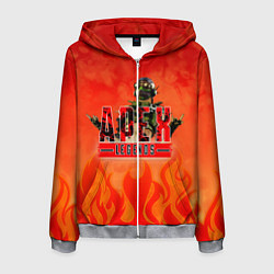 Толстовка 3D на молнии мужская Apex Legends, цвет: 3D-меланж