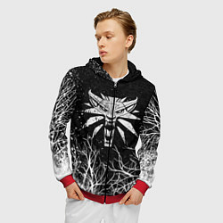 Толстовка 3D на молнии мужская ВЕДЬМАК, цвет: 3D-красный — фото 2