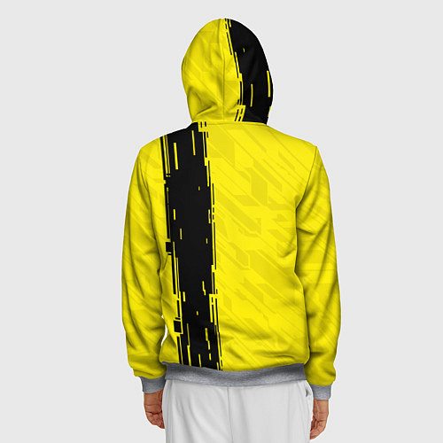 Мужская толстовка на молнии CYBERPUNK 2077 / 3D-Меланж – фото 4