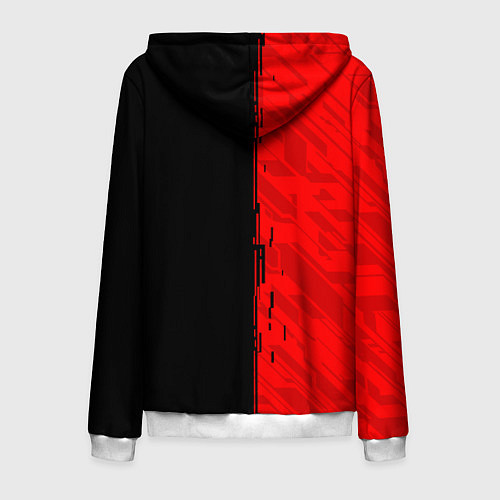 Мужская толстовка на молнии CYBERPUNK 2077 / 3D-Белый – фото 2