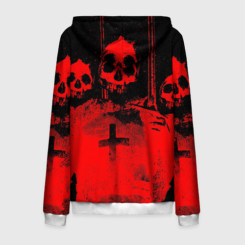 Мужская толстовка на молнии Анархия / 3D-Белый – фото 2