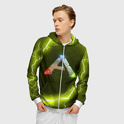 Толстовка 3D на молнии мужская Ark Survival Evolved, цвет: 3D-белый — фото 2