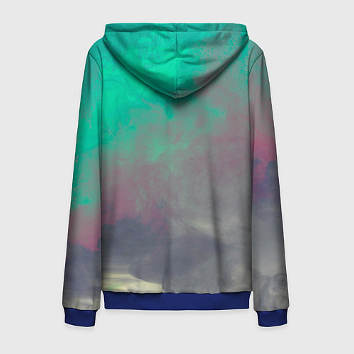 Мужская толстовка на молнии Рыбак / 3D-Синий – фото 2