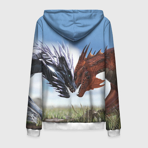 Мужская толстовка на молнии Ark Survival Evolved / 3D-Белый – фото 2