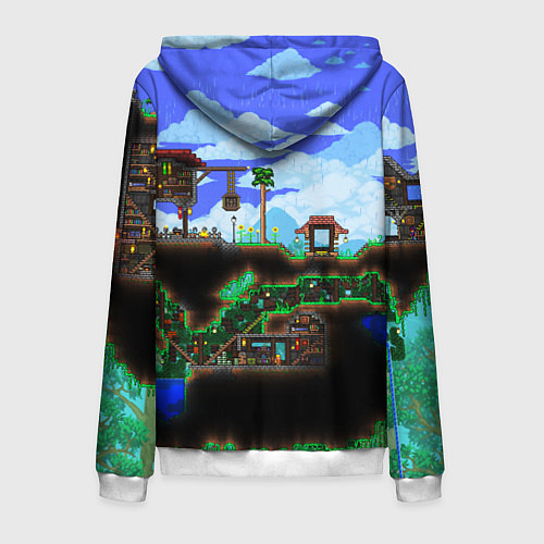 Мужская толстовка на молнии TERRARIA EXCLUSIVE / 3D-Белый – фото 2
