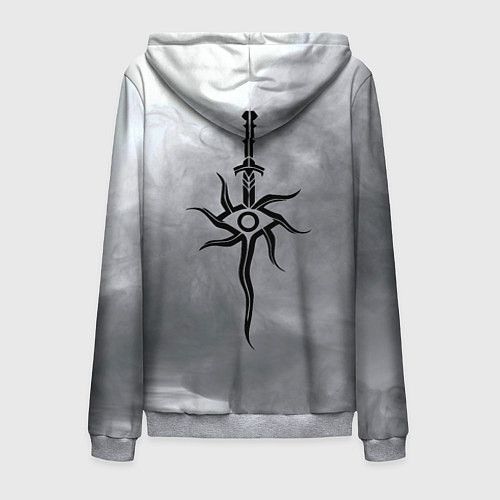 Мужская толстовка на молнии Dragon Age / 3D-Меланж – фото 2