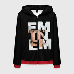 Толстовка 3D на молнии мужская Eminem, цвет: 3D-красный