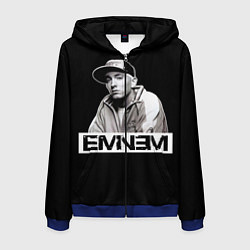 Толстовка 3D на молнии мужская Eminem, цвет: 3D-синий