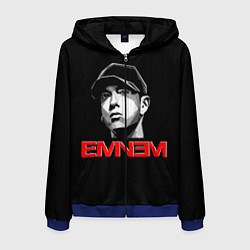 Толстовка 3D на молнии мужская Eminem, цвет: 3D-синий