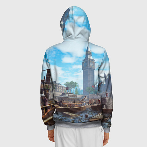 Мужская толстовка на молнии Assasin's creed / 3D-Меланж – фото 4