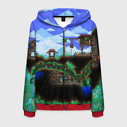 Толстовка 3D на молнии мужская TERRARIA, цвет: 3D-красный