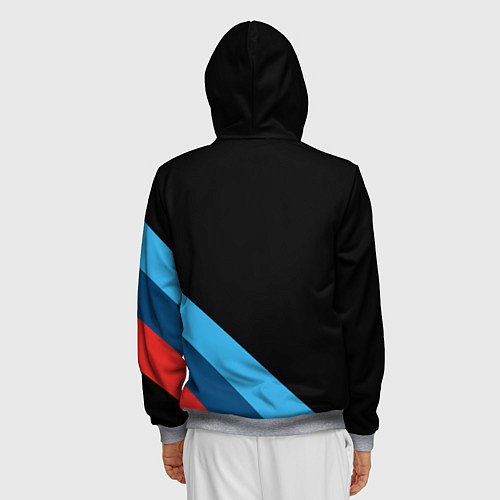 Мужская толстовка на молнии BMW / 3D-Меланж – фото 4