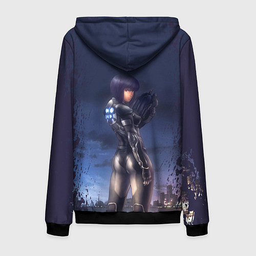 Мужская толстовка на молнии Призрак в доспехах / 3D-Черный – фото 2