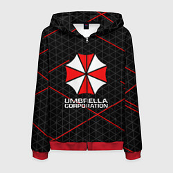 Толстовка 3D на молнии мужская UMBRELLA CORP, цвет: 3D-красный