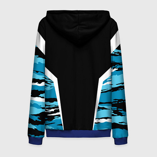 Мужская толстовка на молнии Камуфляж ВДВ / 3D-Синий – фото 2